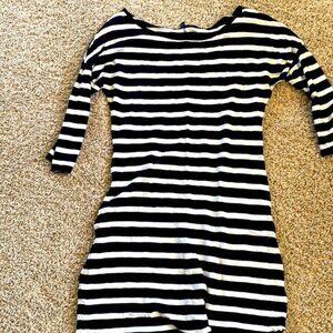 EXPRESS black and white striped dress.